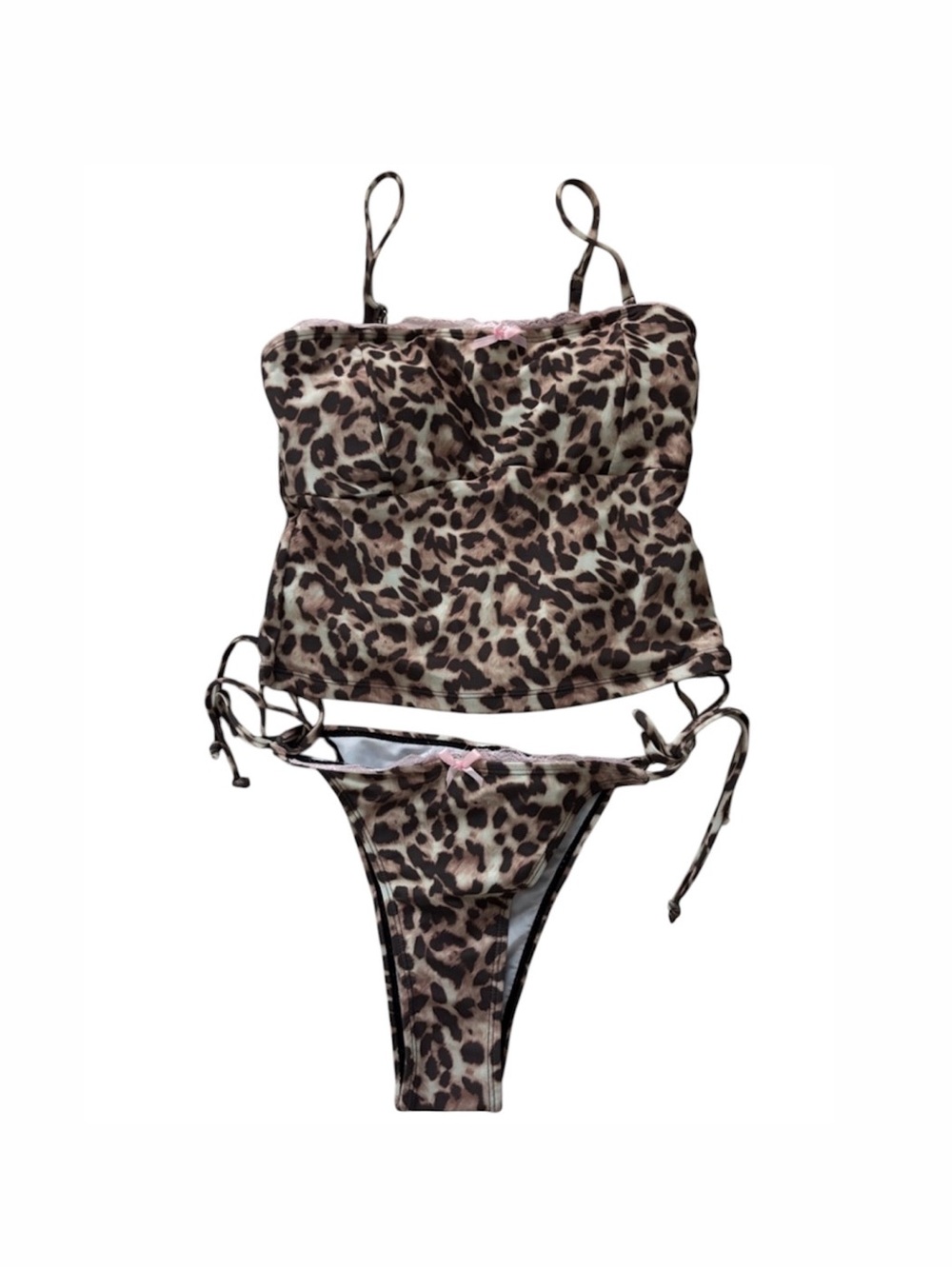 Leopard Print Women's Tankini Set